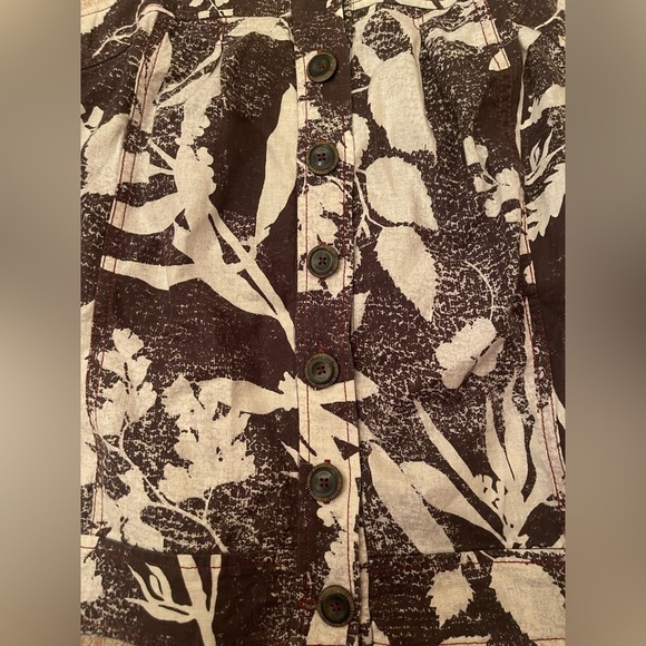 HD in Paris Anthropologie button down linen blend tank top women’s size 2 - Picture 3 of 6